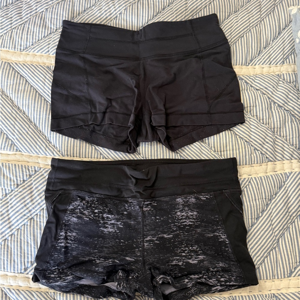 Athleta Women's Black and Gray Athletic Shorts